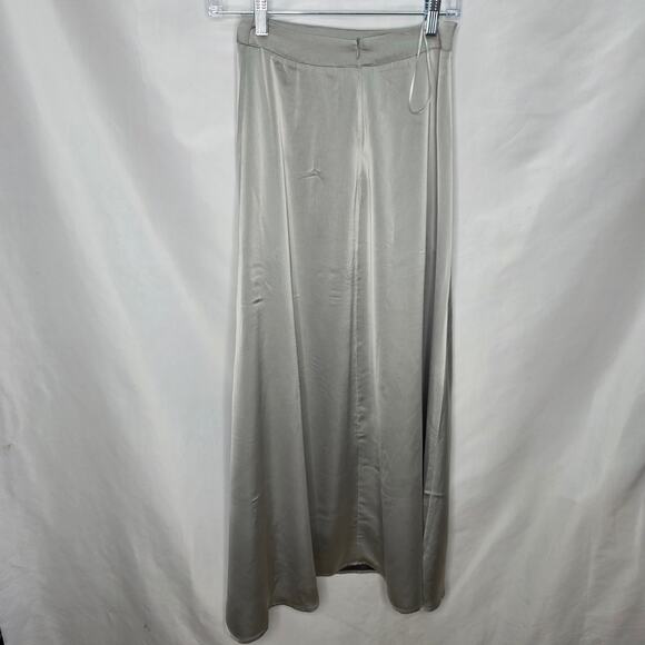 Sincerely Julies Gray/Silver Long Maxi A Line Front Slit Women's Skirt Size S - Picture 2 of 13